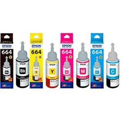 COMBO TINTA ORIG EPSON X5 T664 NEG (x2) COL (x3)